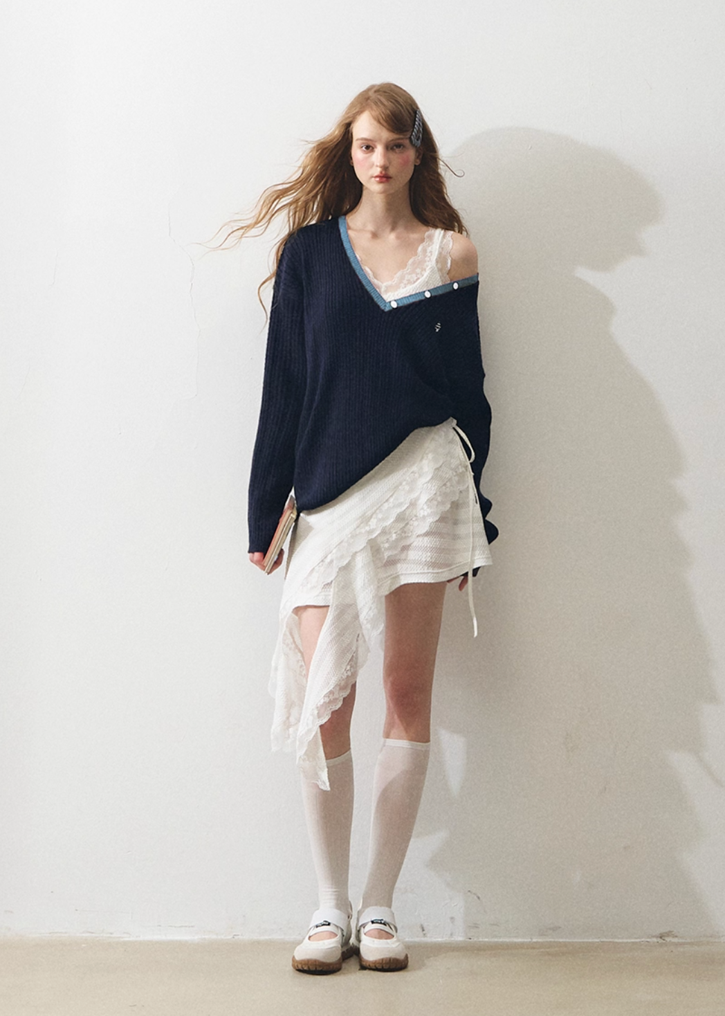 navy cut tops RI1344