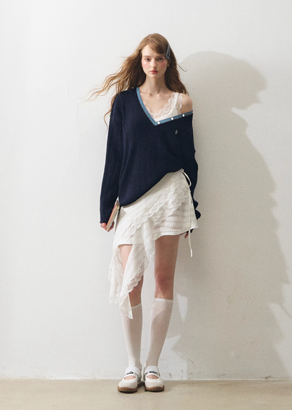 navy cut tops RI1344