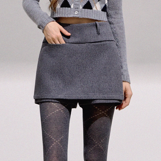 many style gray skirt RI1352