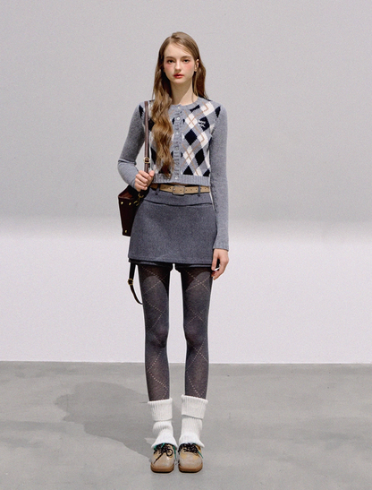 mood argyle Knit tops RI1351
