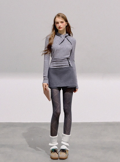 many style gray skirt RI1352