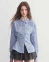 check blue fit tops RI1401
