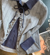 navy stripe line tops RI1571