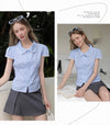 check girly round tops RI1449