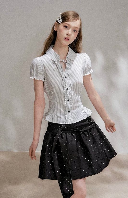 frill cut girly tops RI1415