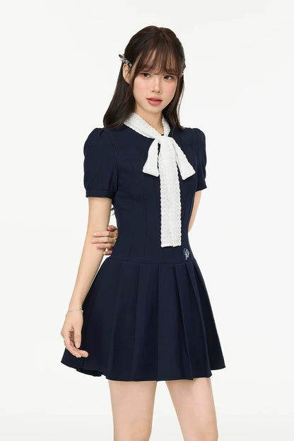 tai ribbon navy one-piece RI1234