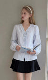 【pre oder】frill point stripe tops RI1476