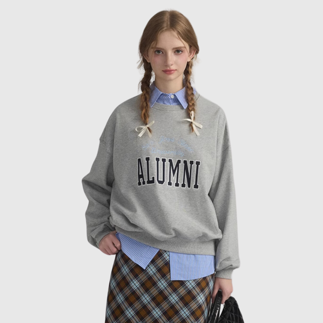 gray center logo sweat RI1005