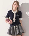 curler design rose tops & skirt RI1454