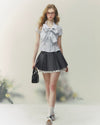 stripe ribbon tie tops RI1407