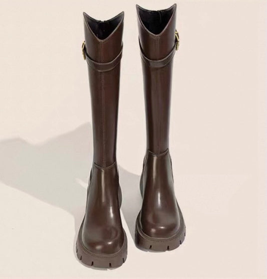 long chic brown boots RI1495