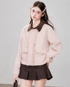 frill pink brown mood jacket RI1490