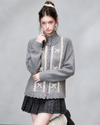 ribbon line lace point Knit RI1527
