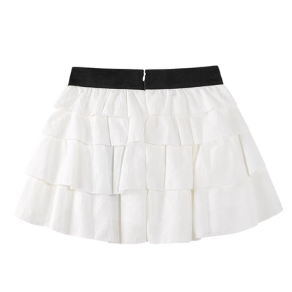 frill mini white skirt RI1190