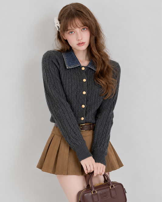gray mood curler point tops RI1615
