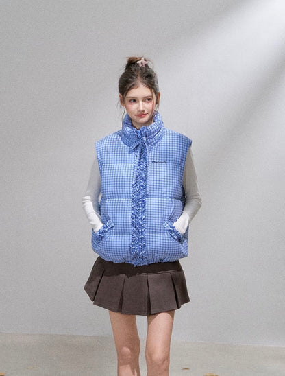 2way blue check jacket RI1370