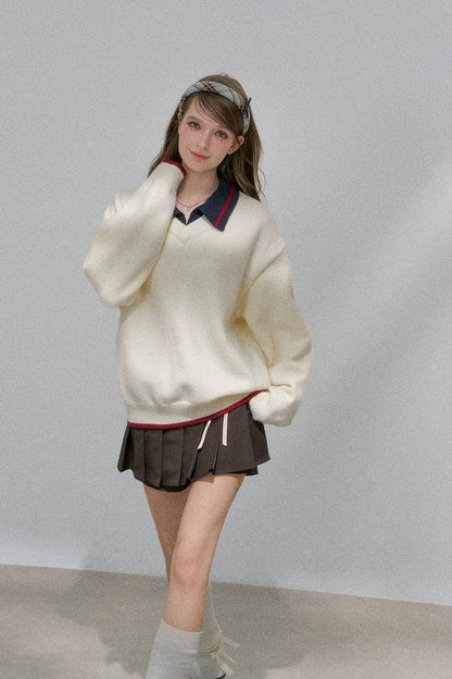 line neck ivory Knit RI1366