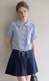 stripe botann point tops RI1466