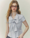 stripe ribbon tie tops RI1407