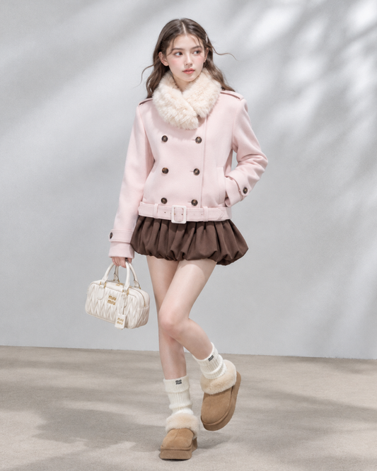 far point pink coat RI1605