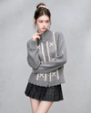 ribbon line lace point Knit RI1527