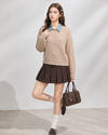 check mood brown skirt RI1535