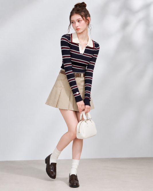 border casual navy tops RI1561