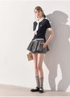 curler design rose tops & skirt RI1454
