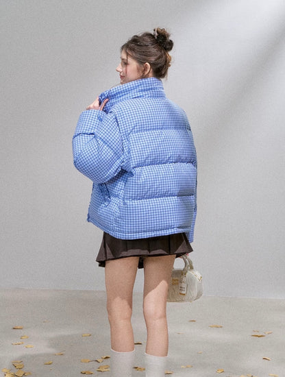 2way blue check jacket RI1370