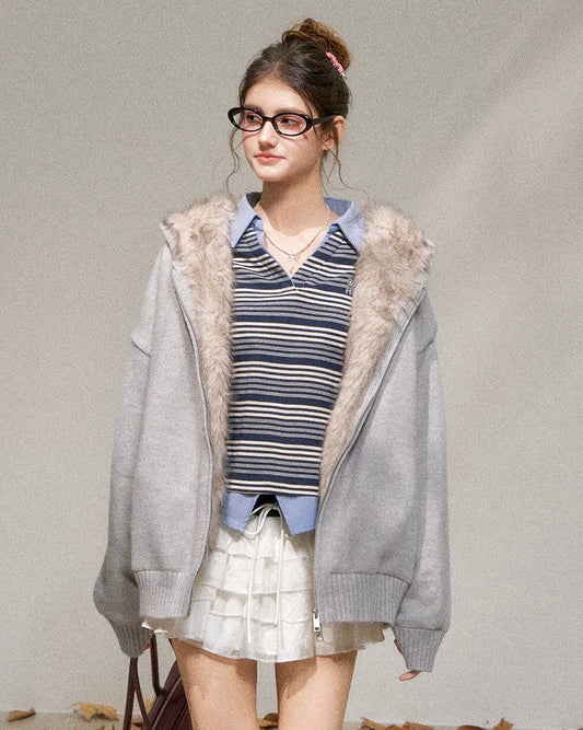 far point  zip cardigan RI1364