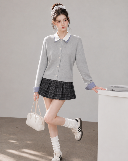 check curler casual tops RI1550