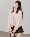 frill pink brown mood jacket RI1490