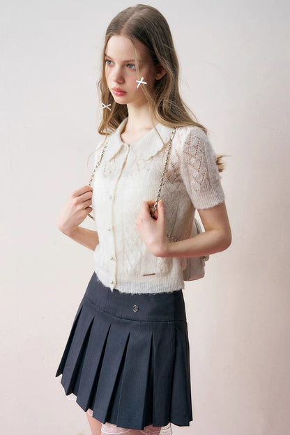see-through nuance white tops RI1243