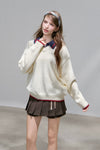 line neck ivory Knit RI1366