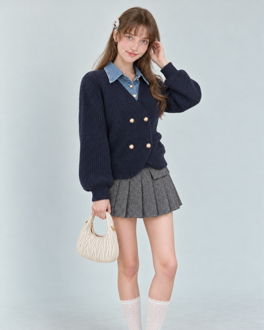 cut point navy tops RI1637