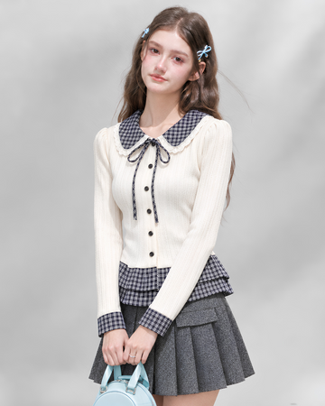 girly check point tops RI1564