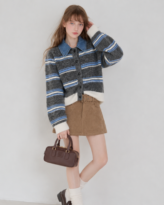 curler denim mood gray tops RI1608