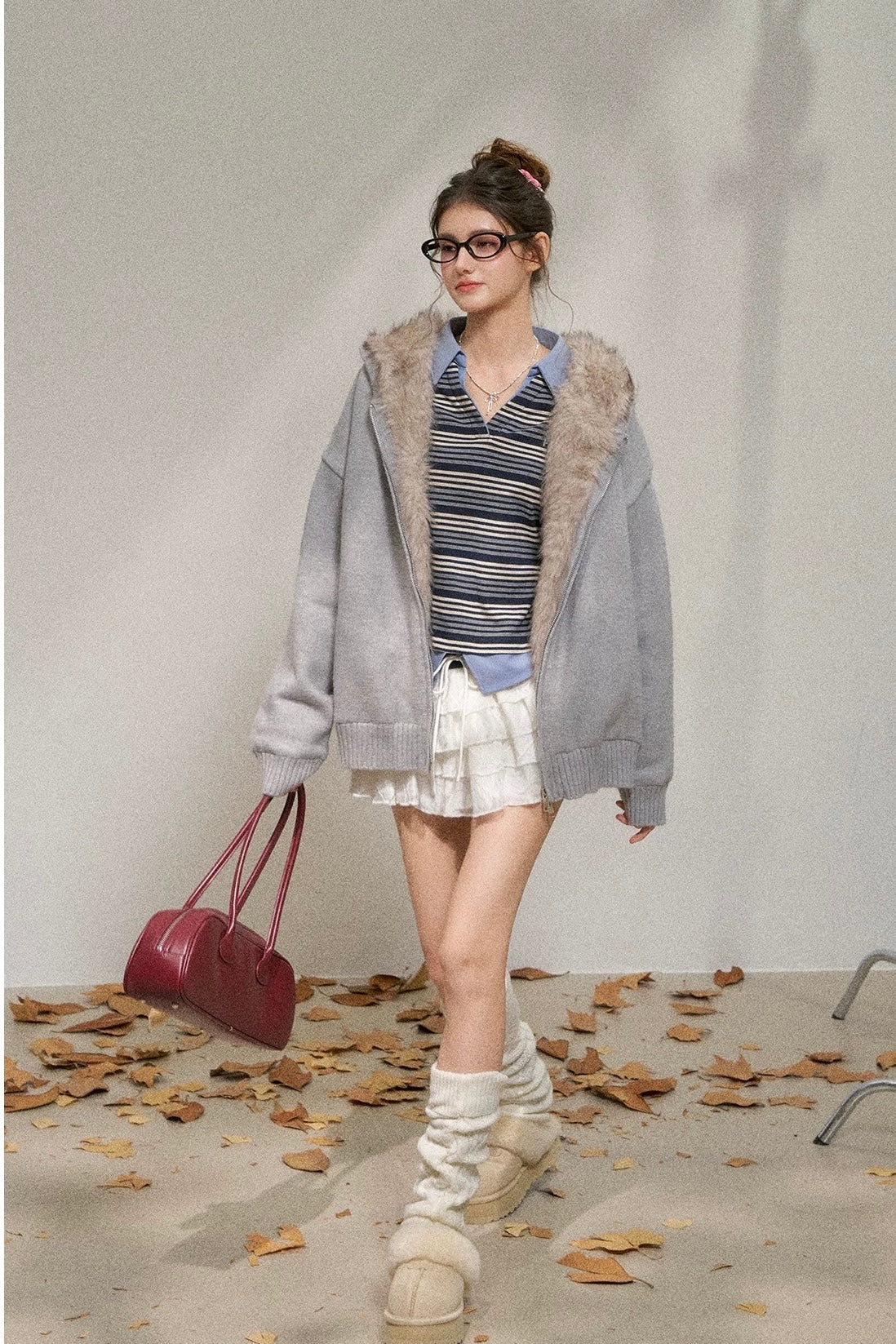 far point  zip cardigan RI1364