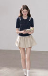line casual navy tops RI1429
