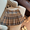 check mood beige tops &skirt RI1502