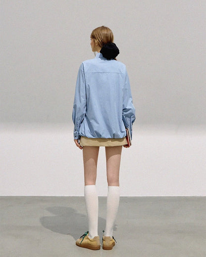 light blue balloon blouse RI1363