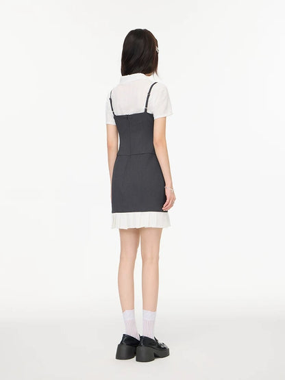 gray girly point one-piece RI1238