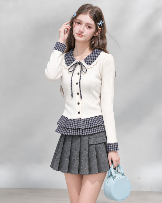 girly check point tops RI1564