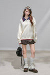 line neck ivory Knit RI1366