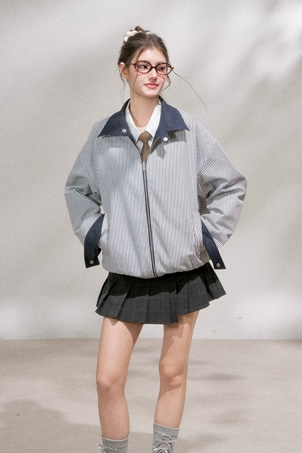 reversible casual mood navy jacket RI1375