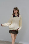 line neck ivory Knit RI1366