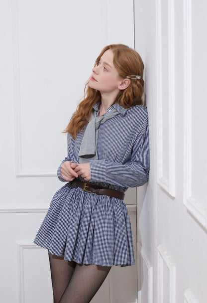 check navy one-piece RI1320