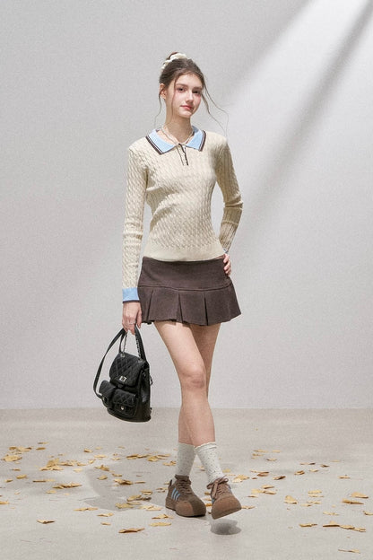 line curler contrast ivory tops RI1372