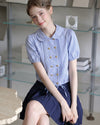 stripe botann point tops RI1466