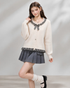 check mood like ivory Knit RI1529